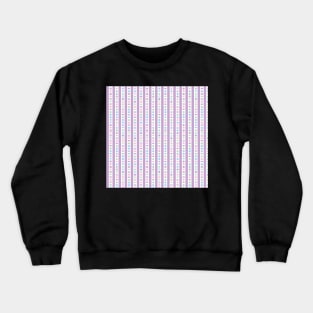 RETRO SCANDINAVIAN FLORAL STRIPES PURPLE Crewneck Sweatshirt